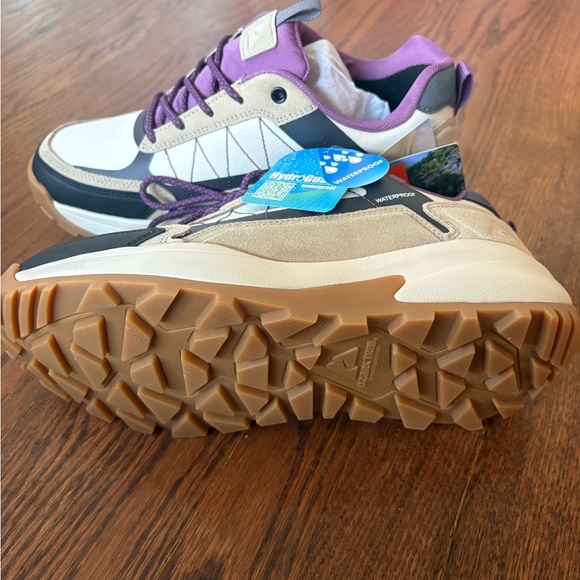 Ozark Trail Women’s Hiking Trail Sneakers NWT Size 10 Beige & Purple Lace Up New - Picture 7 of 9